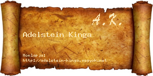 Adelstein Kinga névjegykártya